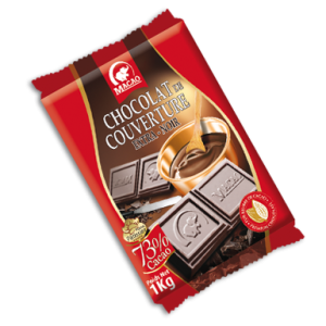CHOCOLAT COUVERTURE macao 73% cacao (noir) 1 kg